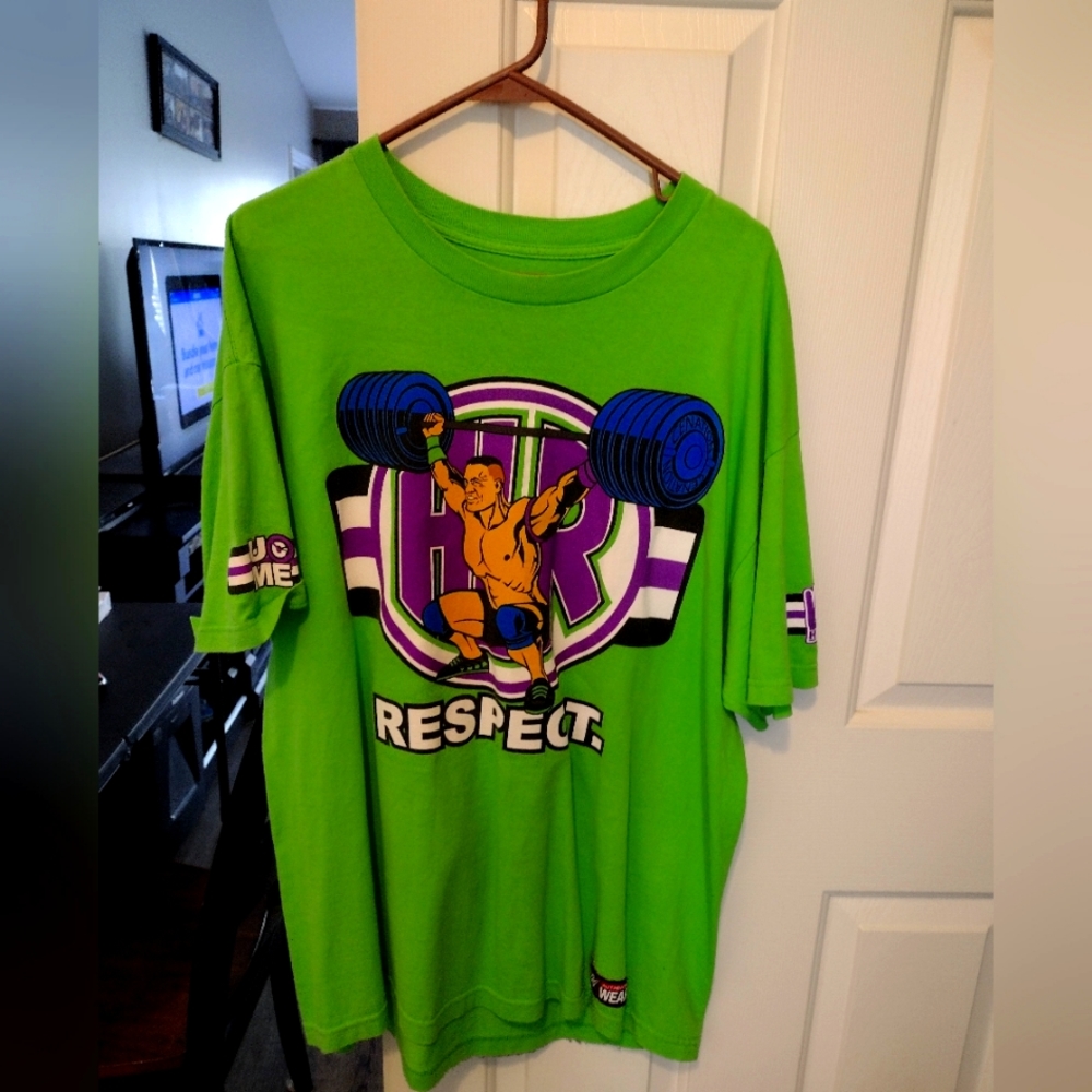 WWE JOHN CENA AUTHENTIC SHIRT, USED BUT AS GOOD AS NEW! HARDLY WORN
